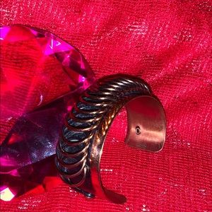 Vintage Copper Handmade Coil Cuff Bracelet